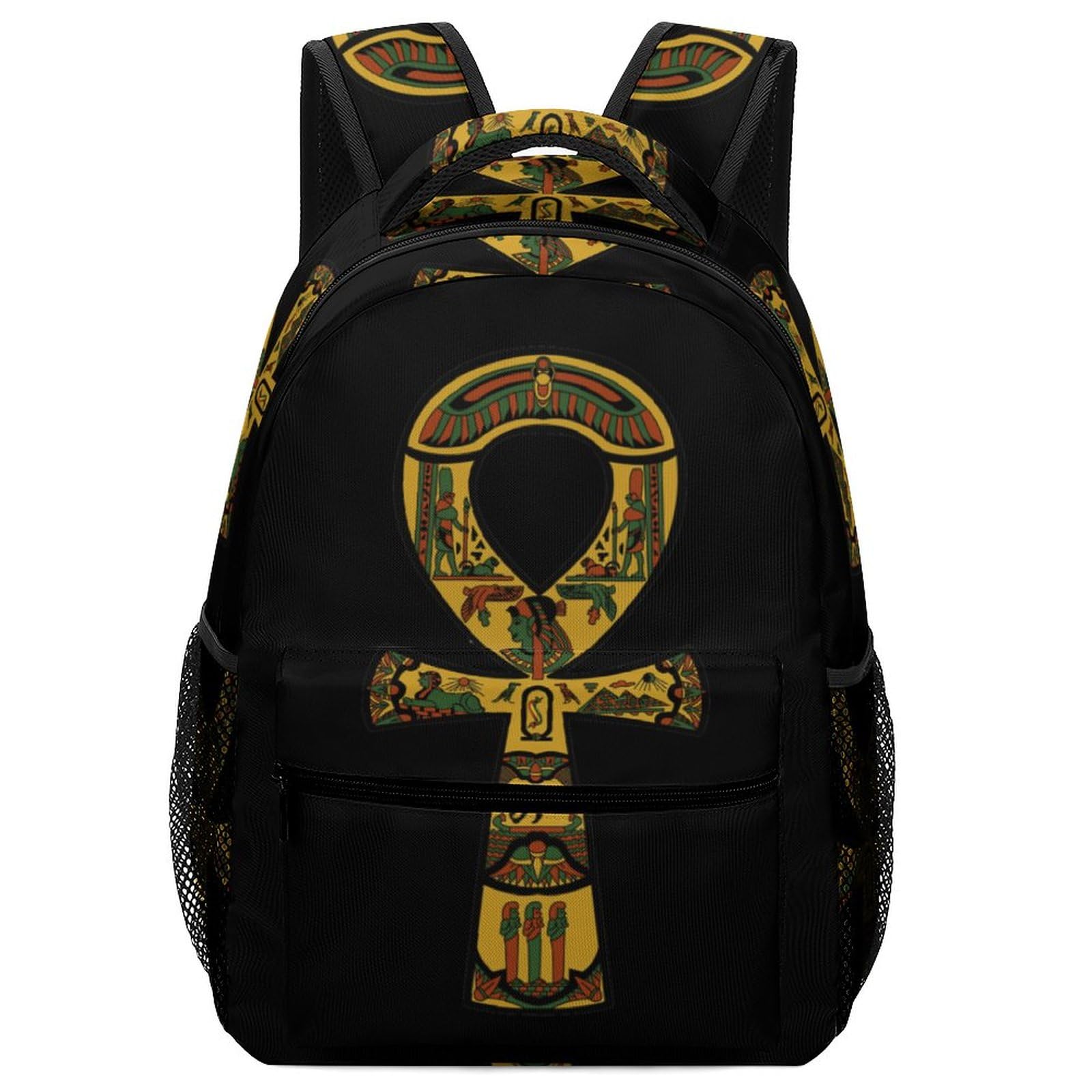 Ankh Detailed RBG Backpack for Women Men Casual Travel Daypack Business Work Shoulder Bag Gifts