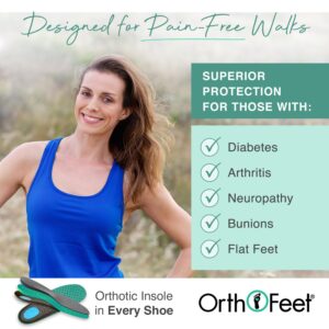 Orthofeet Women's Orthopedic Black Bristol Hiking Shoes, Size 7.5