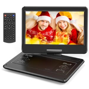 16.9" portable dvd player with 14.1" large hd screen, 4-6 hours rechargeable battery, car dvd player,regions free,dual speakers, support cd/dvd/sd card/usb,[not support blu-ray]…