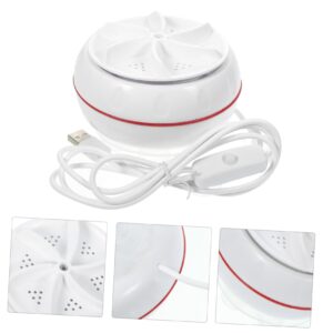 KONTONTY Mini Portable Washing Machine Portable Mini Washer Underwear Washing Machine Washer Portable Smart Washer Portable Clothes Washer Rags Turbo Washer Intelligent Dishwasher White Abs