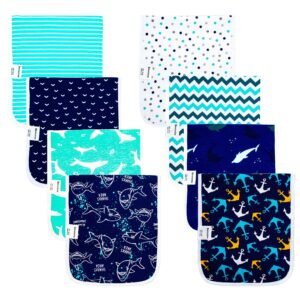 benoxine ultra-soft baby burp cloths absorbent, large size, cotton,adorable designs perfect for boys and girls 8-pack
