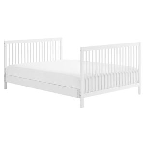 Oxford Baby Essentials Island Full Size 4-in-1 Convertible Baby Crib with Round Spindles, White