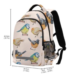 BOENLE Birds Backpack Boys Girls Bookbag 3-5th Grade Elementary School Bag Kids Travel Rucksack