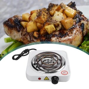 500W-1000W Compact & Portable Electric Hot Plate - Single Burner Kitchen Stove for Dorm & Travel Use - Fast Heating Cooktop