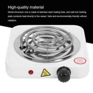 500W-1000W Compact & Portable Electric Hot Plate - Single Burner Kitchen Stove for Dorm & Travel Use - Fast Heating Cooktop