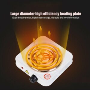 500W-1000W Compact & Portable Electric Hot Plate - Single Burner Kitchen Stove for Dorm & Travel Use - Fast Heating Cooktop