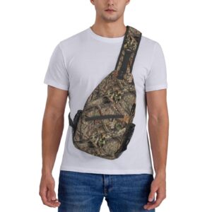 VOOHDDY Camo Hunting Camouflage Forest Sling Bag For Women Men Travel Hiking Backpack Crossbody Shoulder Chest Bags Casual Daypack Sport