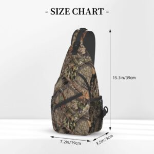 VOOHDDY Camo Hunting Camouflage Forest Sling Bag For Women Men Travel Hiking Backpack Crossbody Shoulder Chest Bags Casual Daypack Sport