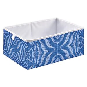 qugrl unique denim storage bins organizer jeans blue foldable clothes storage basket box for shelves closet cabinet office dorm bedroom 15.75 x 10.63 x 6.96 in