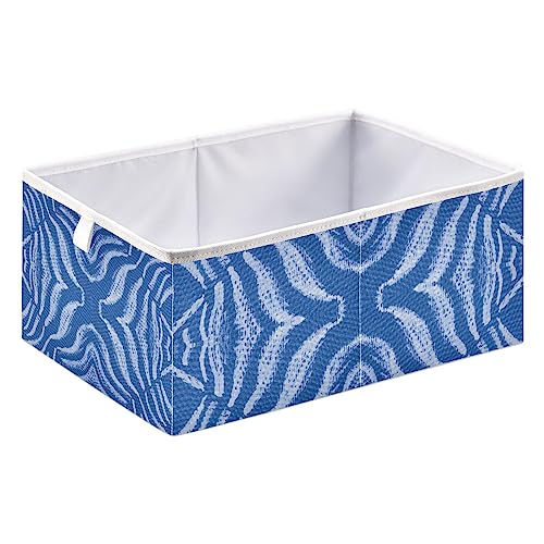 QUGRL Unique Denim Storage Bins Organizer Jeans Blue Foldable Clothes Storage Basket Box for Shelves Closet Cabinet Office Dorm Bedroom 15.75 x 10.63 x 6.96 in