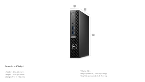 Dell OptiPlex 7010 Micro Form Factor Desktop, Intel Core i5-13500T (14 Core up to 4.6 GHz), Intel UHD Graphics, 16GB DDR4 RAM, 512GB PCIe SSD, Windows 11 Pro, Black