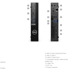 Dell OptiPlex 7010 Micro Form Factor Desktop, Intel Core i5-13500T (14 Core up to 4.6 GHz), Intel UHD Graphics, 16GB DDR4 RAM, 512GB PCIe SSD, Windows 11 Pro, Black