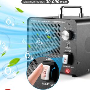 Tiiroy 0zone Negat𝗂ve Iᴑns Generator for Home - 30,000mg/h (Black)