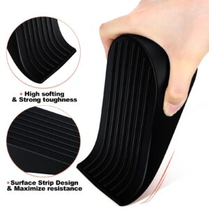 Frienda 8 Pack Large Door Stoppers Heavy Duty Rubber Door Stop Wedge Big Door Stopper for Bottom of Door Home Office School (Black)