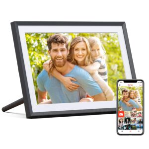 arzopa frameo digital picture frame 10.1 inch smart wifi digital photo frame 32gb with 1280x800 ips touch screen, auto-rotate and slideshow, easy setup to share photos or videos from anywhere anytime