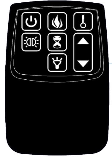 Replacement Fireplace Remote Control for Twin Star Home Decorators Collection Duraflame & Twin Star Fire Place Parts : 36HF100GRG 36HF100GRG-01 47HF100GRG 47HF100GRG-01 36II100GRG 47II100GRG