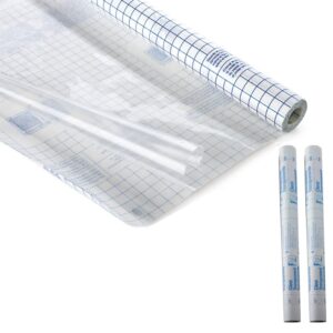 2 rolls clear cover transparent matte covering self adhesive peel stick film 5ft liner laminating surfaces cover shelf drawer liner 13.5"x5ft each contact paper book document laminate diy surface easy