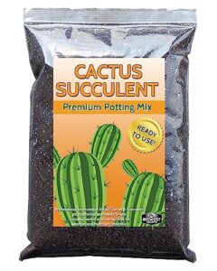 cactus succulent natural potting soil mix (made in usa) (4 dry quarts)