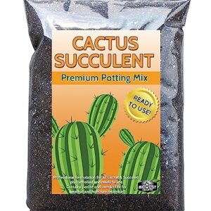 Cactus Succulent Natural Potting Soil Mix (Made in USA) (4 Dry Quarts)