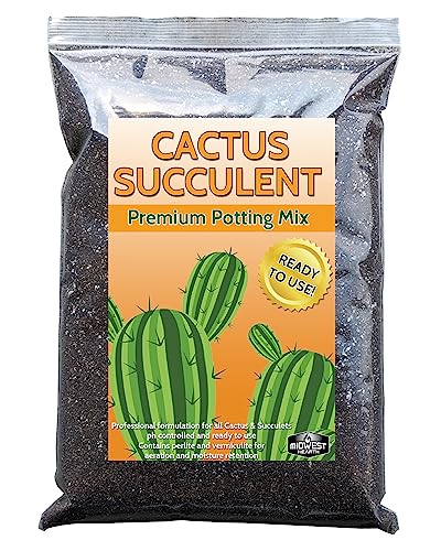 Cactus Succulent Natural Potting Soil Mix (Made in USA) (4 Dry Quarts)