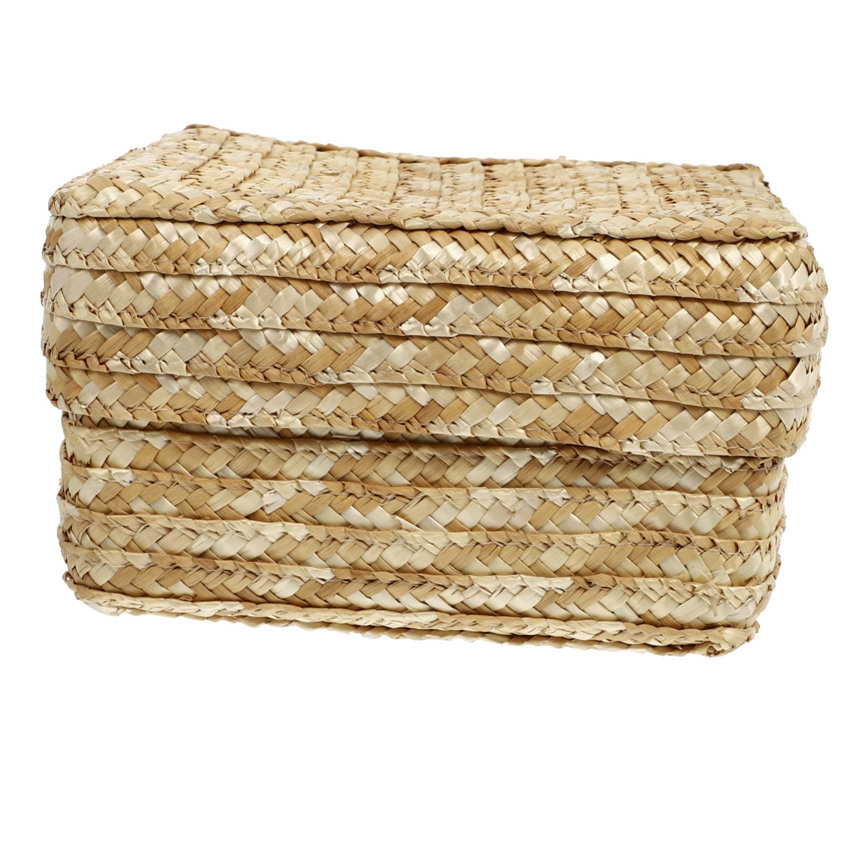 SOESFOUFU Table Trays Decorative Wicker Storage Baskets 1pc Straw Storage Basket Books Child Rectangle Wicker Wedding Basket Rattan Storage Basket