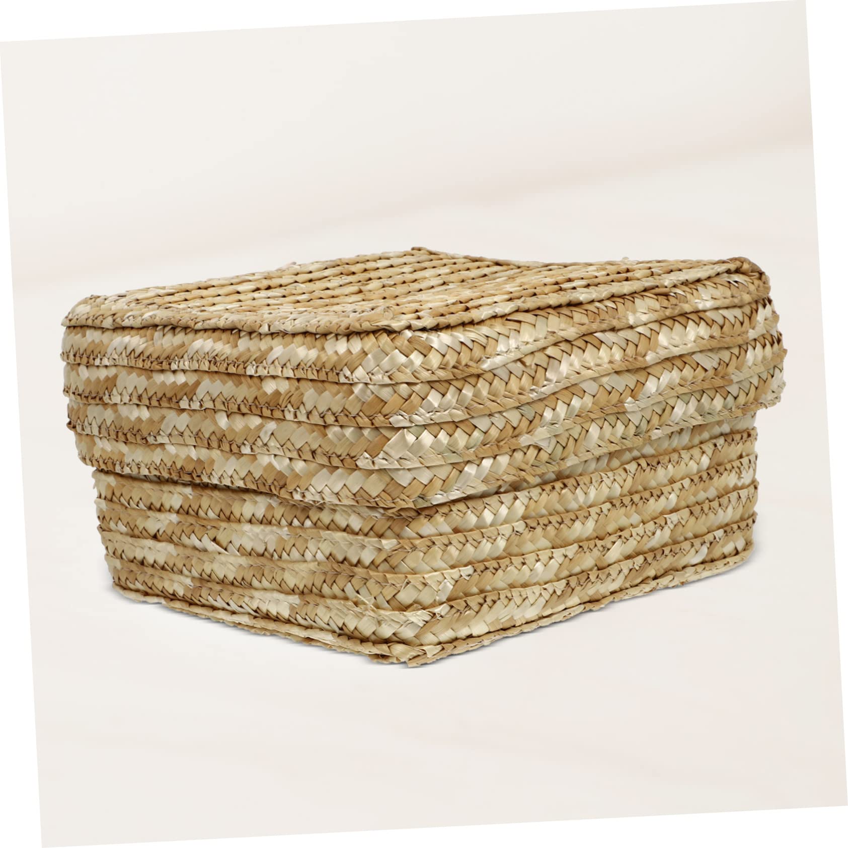 SOESFOUFU Table Trays Decorative Wicker Storage Baskets 1pc Straw Storage Basket Books Child Rectangle Wicker Wedding Basket Rattan Storage Basket