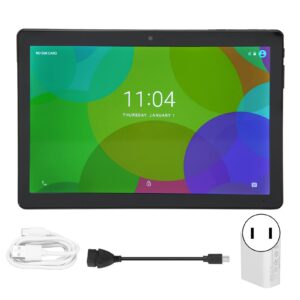 10in Tablet, 100‑240V 4G Calling Tablet IPS Large Screen for 11 5G WiFi 4GB RAM 256GB ROM for Office (US Plug)