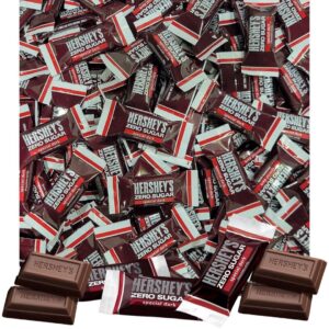 hershey’s special dark zero sugar chocolate candy miniature bars - bulk pack of 240 pieces (4 pounds) - individually wrapped