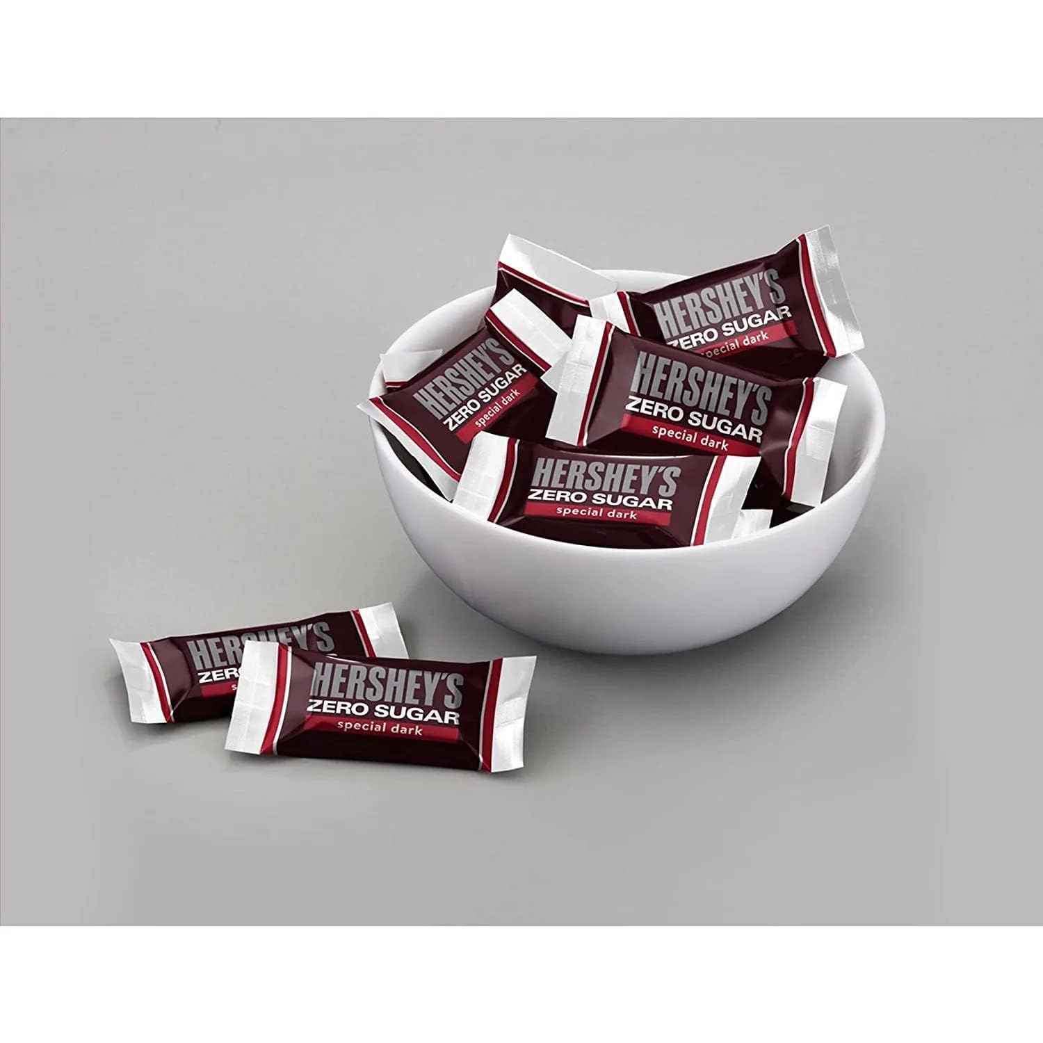 Hershey’s Special Dark Zero Sugar Chocolate Candy Miniature Bars - Bulk Pack of 240 Pieces (4 Pounds) - Individually Wrapped