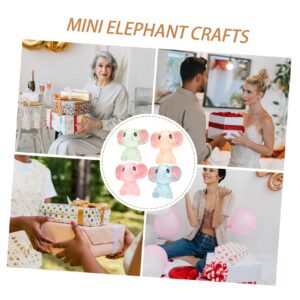 Bookshelf Decor 10Pcs Crafts Miniature Miniature Elephant Figurines Small Gardens Figurines Model Resin Elephant Figurines Luminous Accessories Elephant Modeling Statues