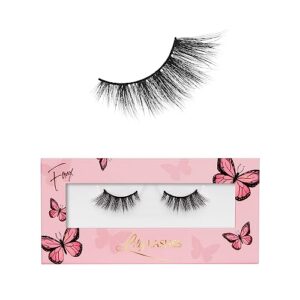 lilly lashes butterfl'eyes faux mink lashes, half lashes natural look & feel, false eyelashes, reusable eyelashes 20x, no trimming + easy to apply, round style, lash glue not included 13mm (sassy)