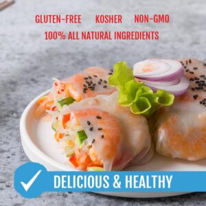 Best of Thailand [Round] White Rice Paper Wraps 1 Pack | Perfect for Fresh Spring Rolls & Dumplings | Non-GMO, Gluten-Free, Vegan & Paleo | Kosher for Passover Kitniyot