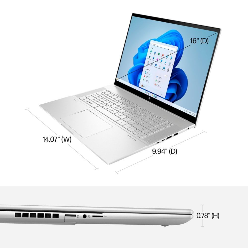 HP 2023 Newest Envy Laptop, 16" WQXGA Touch-Screen, Intel Core i9 13900H up to 5.4GHz, NVIDIA GeForce RTX 4060, 32GB DDR5 RAM, 1TB SSD, Wi-Fi 6E, Bluetooth, Backlit Keyboard, Windows 11 Home
