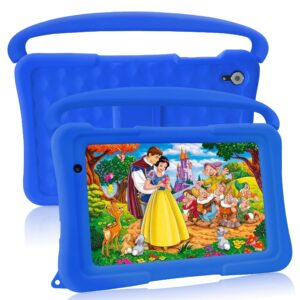 consung 8 inch kids tablet with android 12, quad-core faster speed processor, 3gb ram+32gb rom, 1280x800 ips screen, 2+5mp dual camera, wifi & bluetooth,4000mah battery, gms certified (dark blue)