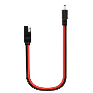 liwinting sae to male dc 5.5mm x 2.1mm male adapter cable sae connector cable 14awg dc charging cord for solar panel charger 60cm/1.96ft