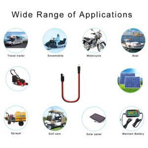 Liwinting SAE to Male DC 5.5mm x 2.1mm Male Adapter Cable SAE Connector Cable 14AWG DC Charging Cord for Solar Panel Charger 60cm/1.96FT