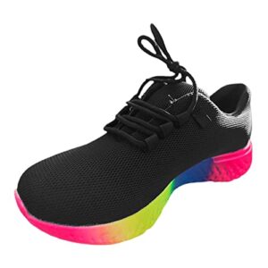 2023 spring new european and american large rainbow low elastic single shoe women's casual sneaker for women size 9