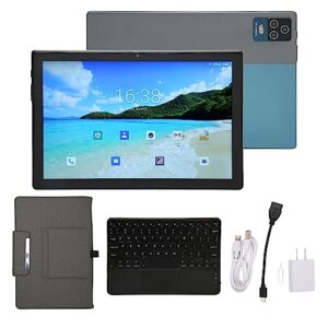 fannay 10.1 Inch Tablet, 100-240V Blue Tablet PC 8MP Front 16MP Rear 8GB 256GB 2 in 1 5G WiFi for Android 12 for Learning (US Plug)