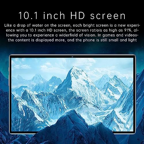 fannay 10.1 Inch Tablet, 100-240V Blue Tablet PC 8MP Front 16MP Rear 8GB 256GB 2 in 1 5G WiFi for Android 12 for Learning (US Plug)