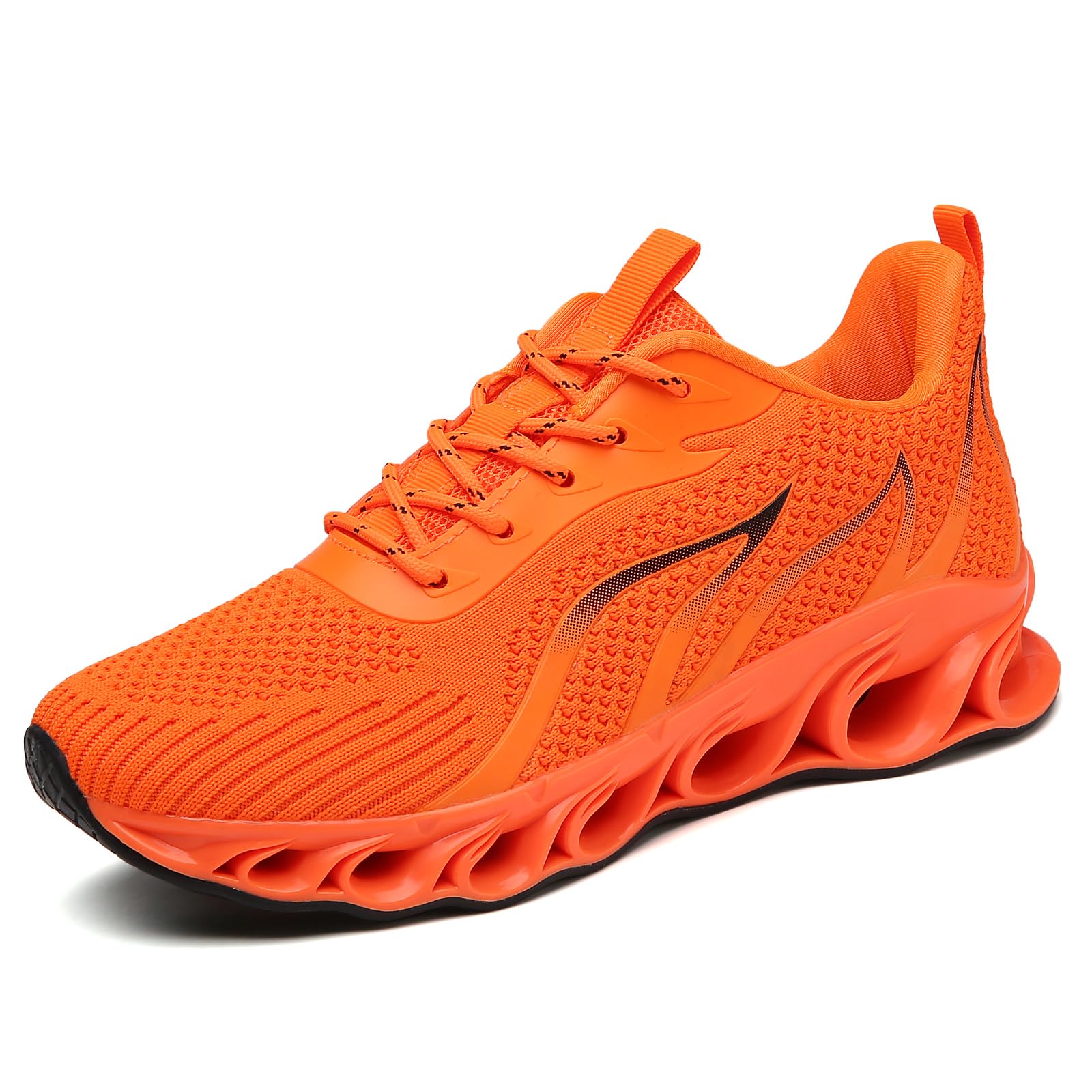 Fetgrhi Sport Running Shoes for Women Sneakers Orange Size 8.5 Casual Athletic Tennis Walking Esay Shoes Mesh Breathable Gym Trail Workout Jogging Shoes