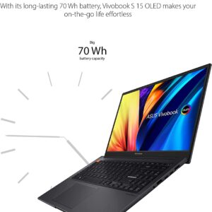 ASUS Vivobook S 15 15.6" FHD (1920x1080) Laptop 2023 New | 12th Intel i7-12700H 14-Core | Iris Xe Graphics | Backlit Keyboard | Thunderbolt 4 | Wi-Fi 6E | 16GB DDR4 512GB SSD | Win11 Pro