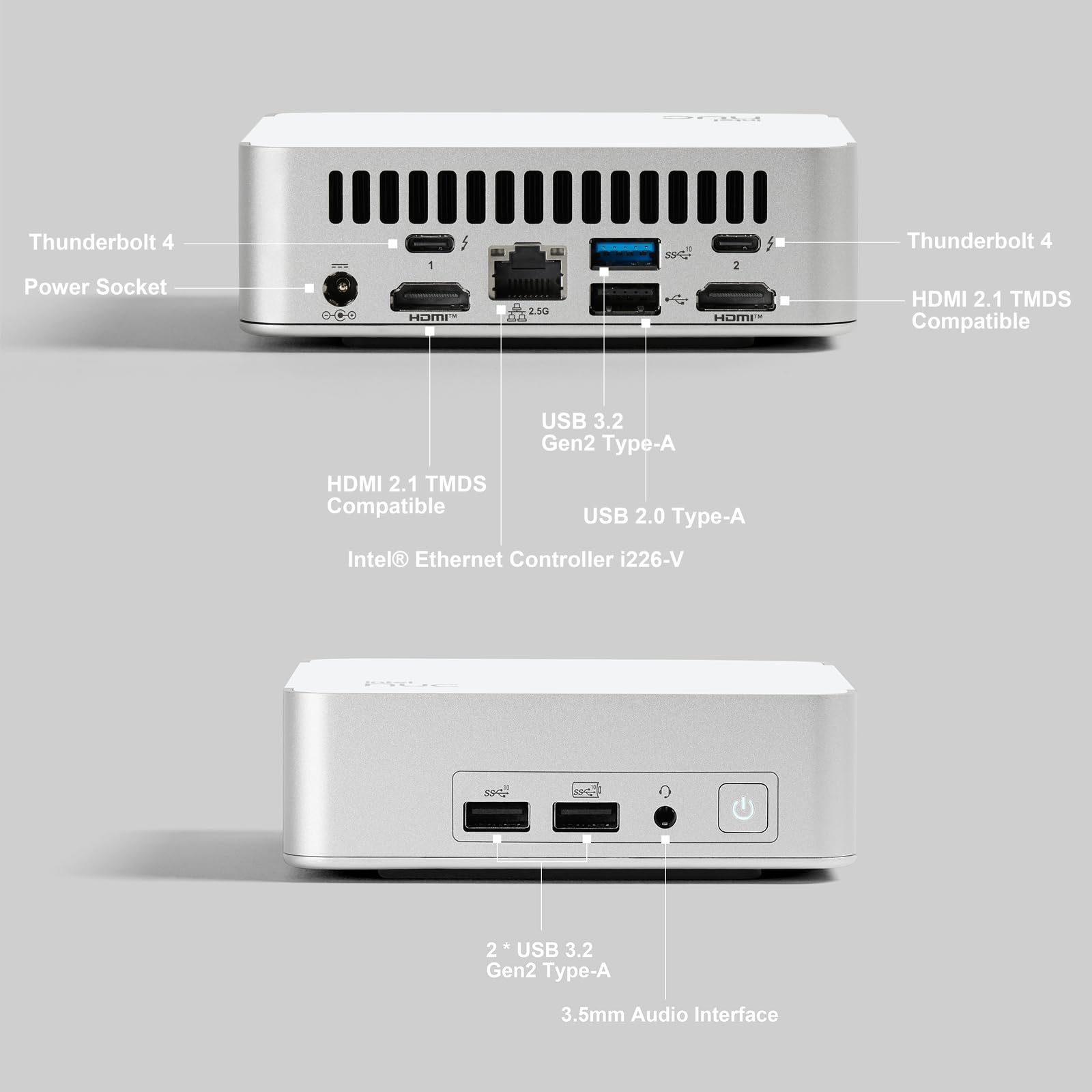 Intel NUC 13 Vivid Canyon Mini PC NUC13VYKi7 Desktop Computer/HTPC 13th Gen. Intel Core i7-1360P,12 Cores(4P+8E), 16 Threads,Wi-Fi 6E, Bluetooth 5.3,Windows 11 Pro(32GB DDR4 RAM,1TB PCIe SSD)