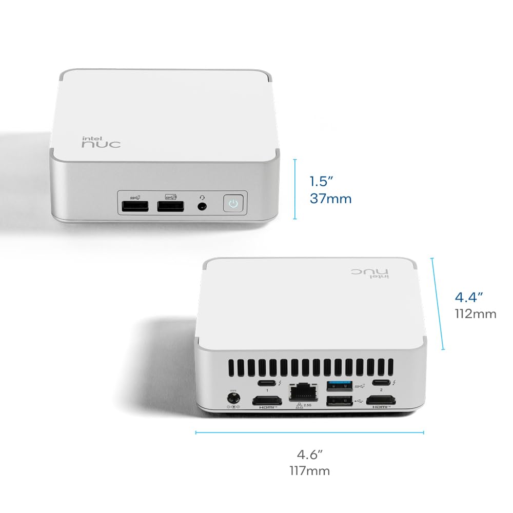 Intel NUC 13 Vivid Canyon Mini PC NUC13VYKi7 Desktop Computer/HTPC 13th Gen. Intel Core i7-1360P,12 Cores(4P+8E), 16 Threads,Wi-Fi 6E, Bluetooth 5.3,Windows 11 Pro(32GB DDR4 RAM,1TB PCIe SSD)