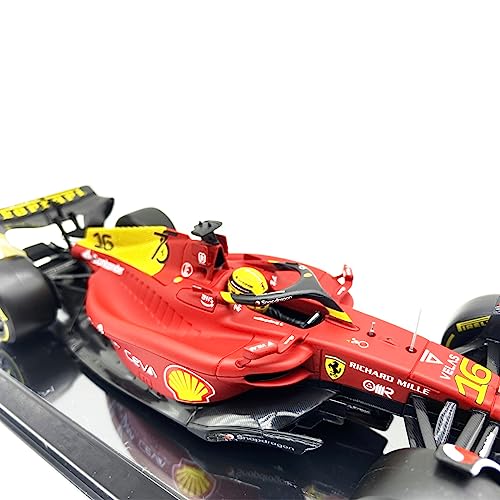 HTLNUZD Bburago 1/24 2022 New F1-75#16 for Ferrari 75th Anniversary Leclerc Alloy Formula One Racing Car Die Cast Collection Vehicles Model Collectible