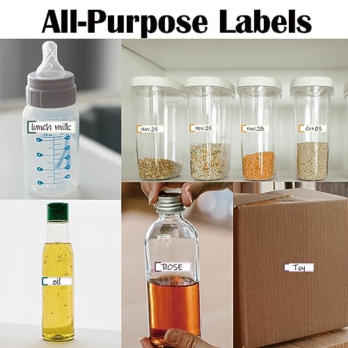 Baby Bottle Waterproof Labels for Daycare Reusable, Kids Write-On Name Tags Sticker, Self Adhesive Label Stickers for School Organization Food Containers, 156pcs