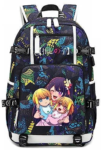 ISaikoy Anime Oshi No Ko Backpack Shoulder Bag Bookbag School Bag Daypack Satchel Laptop Bag Color Blue19