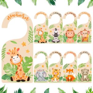auidy_6txd 8pcs baby closet dividers double sided wooden baby closet organizers from newborn to 24 months baby clothes hanger dividers for baby girls boys nursery decor
