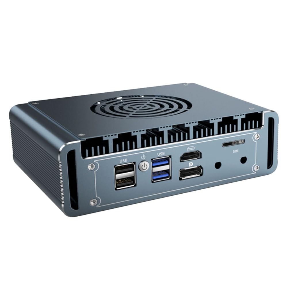 Mini PC, Micro Firewall Appliance, VPN, Router PC, Intel Pentium Gold 8505, 4 x Intel 2.5GbE I226-V LAN, H7-A, AES-NI, HDMI, DP, SIM Card Slot, RJ45 COM, with Fan, No RAM, No Storage