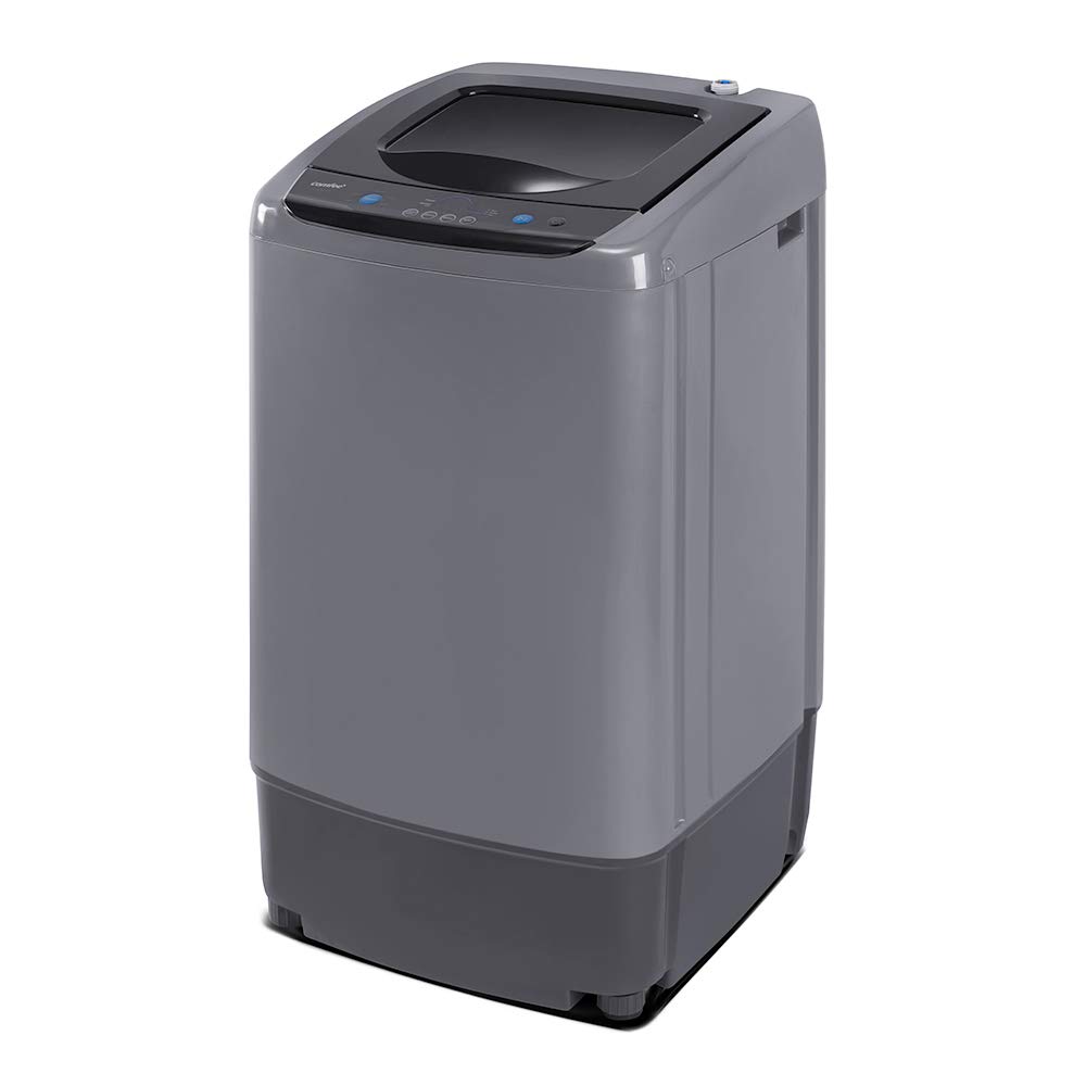 Euhomy Compact Dryer 1.8 cu. ft. Portable Clothes Dryers with Exhaust Duct with Stainless & Comfee Portable Washing Machine, 0.9 cu.ft Compact Washer With LED Display, 5 Wash