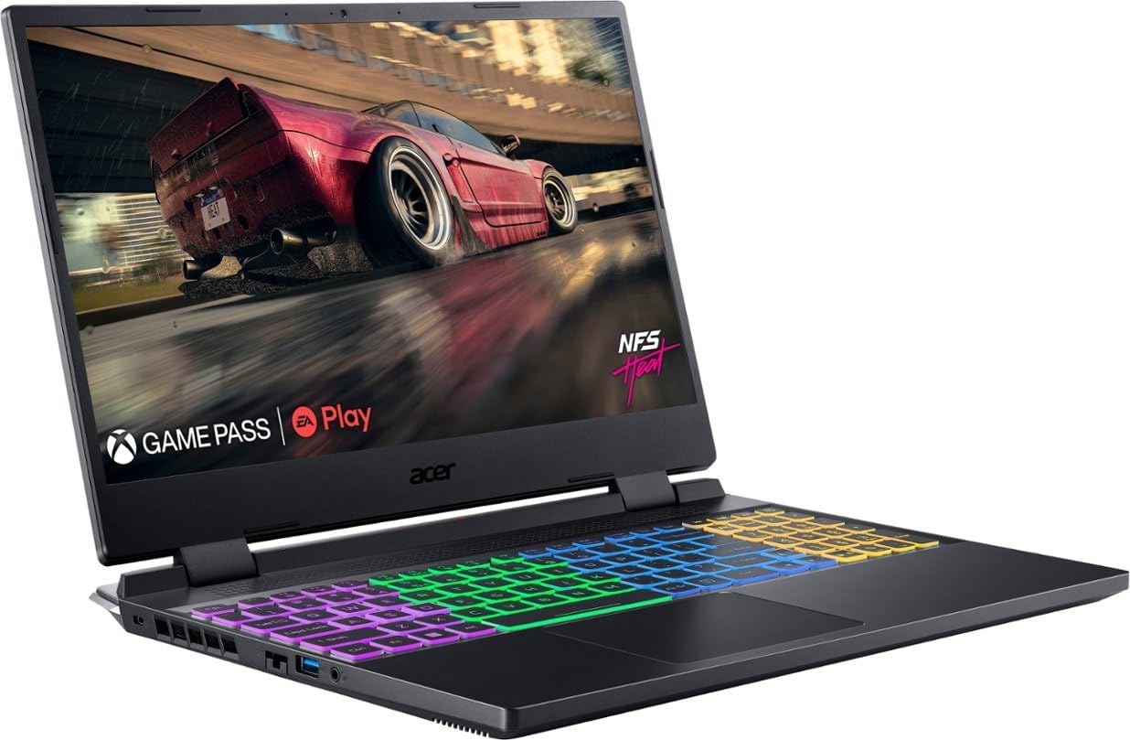 Acer Nitro 5 15 Gaming Laptop 15.6" QHD IPS 165Hz (300 nits 100% DCI-P3) AMD Octa-core Ryzen 7 6800H (Beat i7-11370H) 64GB RAM 2TB SSD GeForce RTX3070Ti 8GB Backlit HDMI USB-C Win11 Black + HDMI Cable